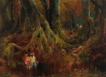 A slave hunt, painted by Thomas Moran